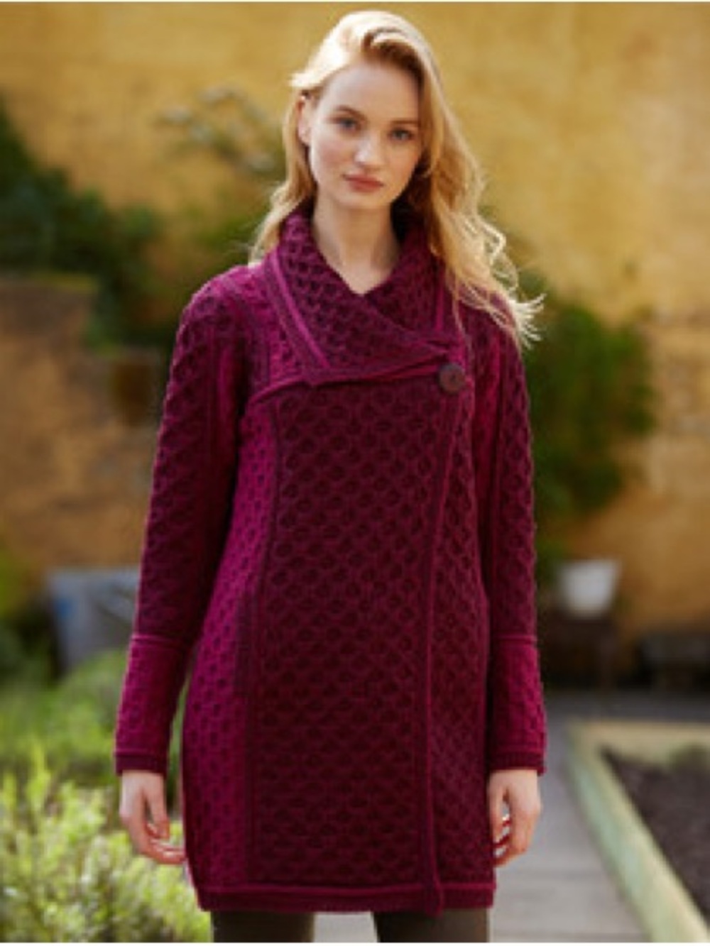 Aran Two Tone Merino Wool Coat